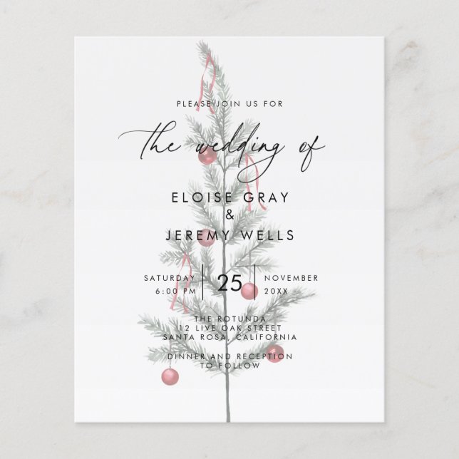 Christmas Wedding Invitation (Front)