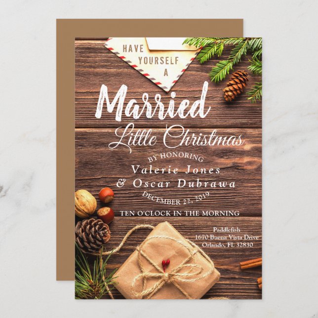 Christmas Wedding Invitation (Front/Back)