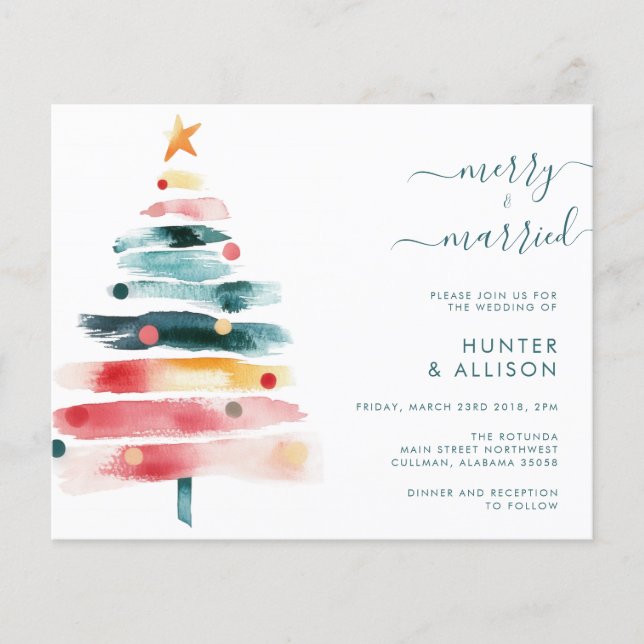 Christmas Wedding Invitation  (Front)