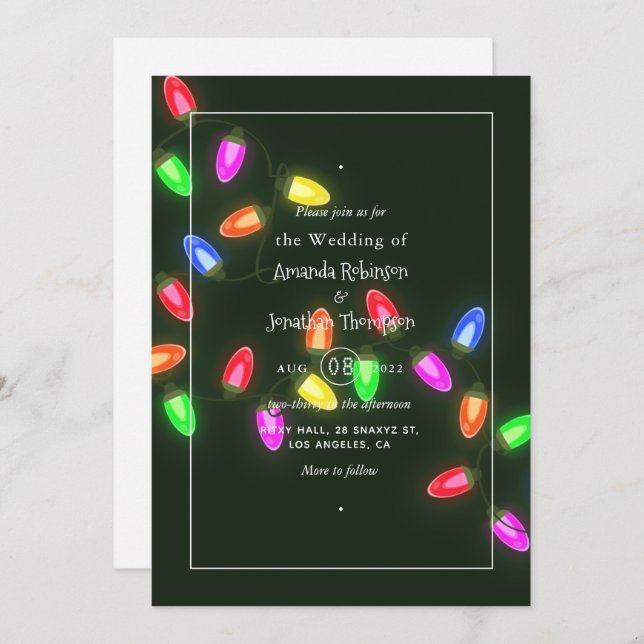 Christmas Wedding Invitation (Front/Back)