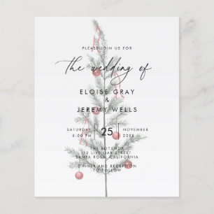 Christmas Wedding Invitation Flyer