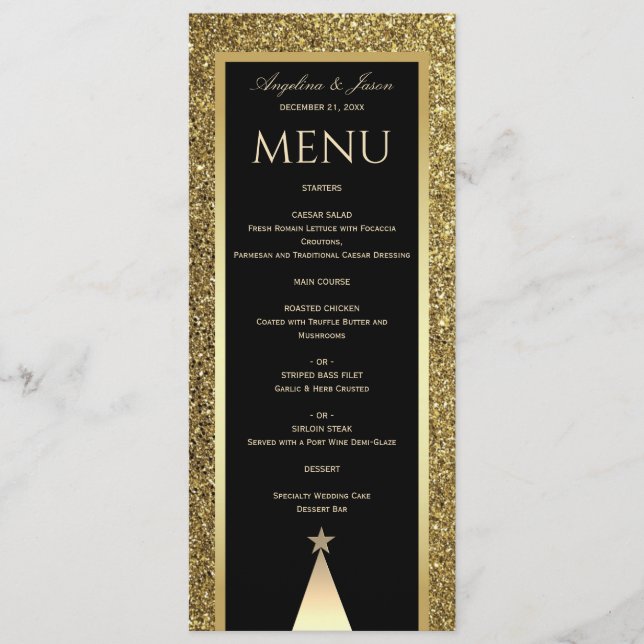 Christmas Wedding Menu (Front)
