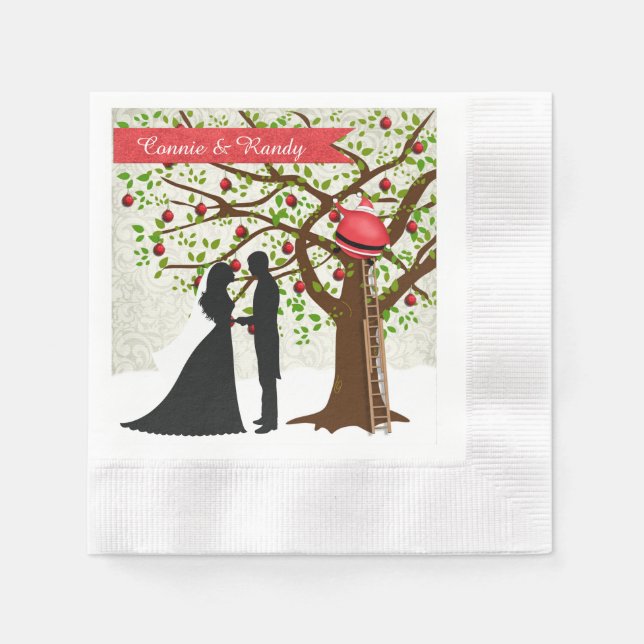Christmas Wedding Napkin (Front)