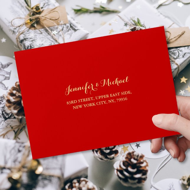 Christmas Wedding Party Event Return Address RSVP Envelope (Christmas Wedding Party Event Return Address RSVP Envelope)
