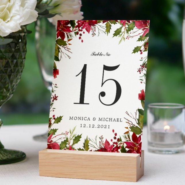 Christmas   WEDDING Personalised Table Number (Creator Uploaded)