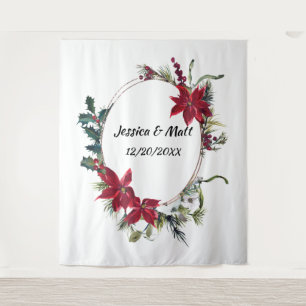 Christmas Wedding Photo Booth Backdrop Tapestry
