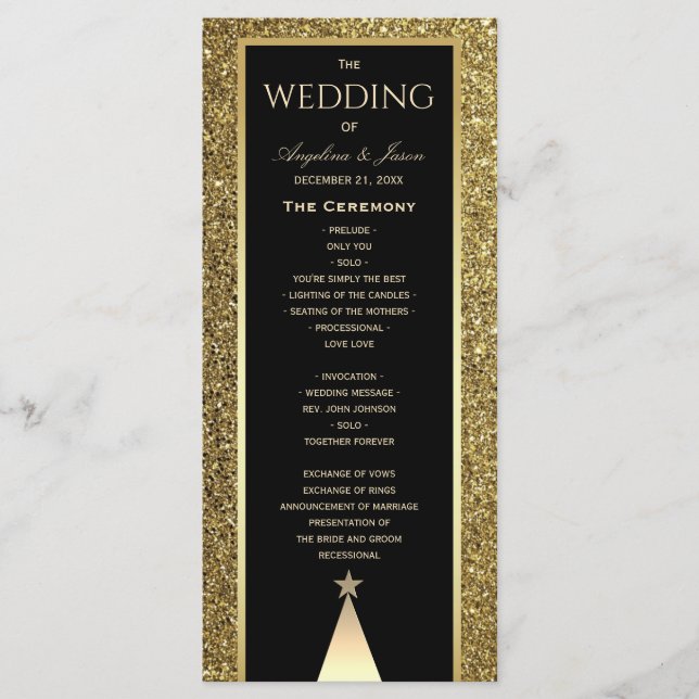 Christmas Wedding Programme (Front)