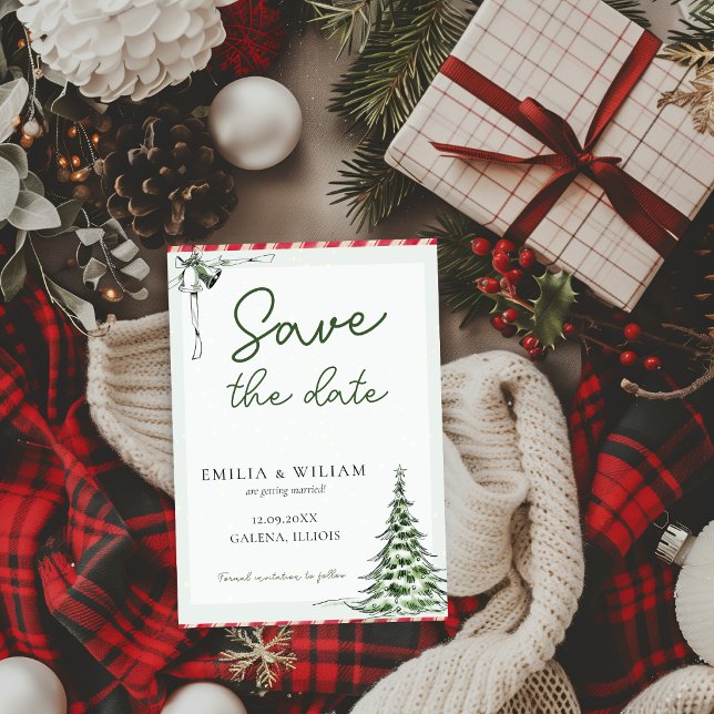 Christmas Wedding Save the Date Photo Card (Creator Uploaded)