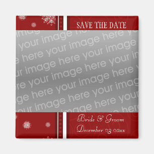 Christmas Wedding Save the Date Photo Magnet