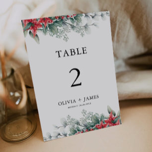 Christmas Wedding Table Cards Template
