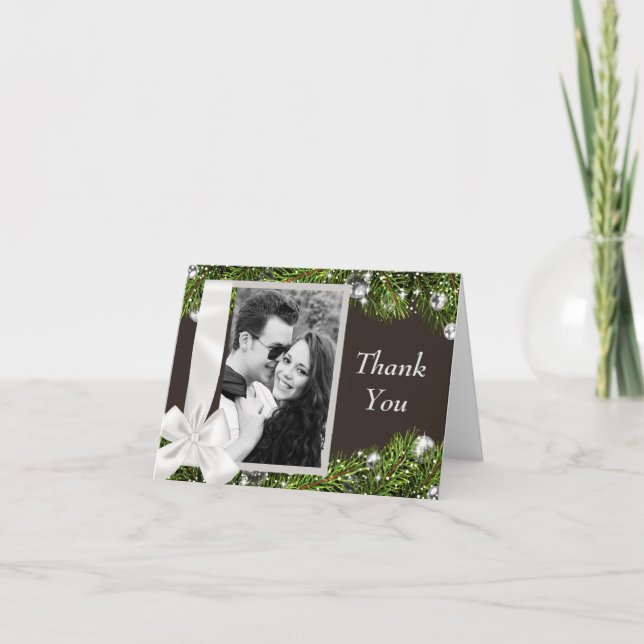 Christmas Wedding Thank You Card (Front)