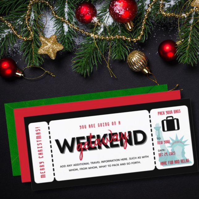 Christmas Weekend Getaway Gift Voucher Ticket (Creator Uploaded)