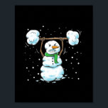 Christmas Weightlifting Snowman Shirt Funny Snowma Poster<br><div class="desc">Christmas Weightlifting Snowman Shirt Funny Snowman Gym</div>