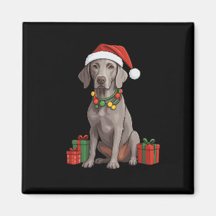 Christmas Weimaraner Dog  Magnet