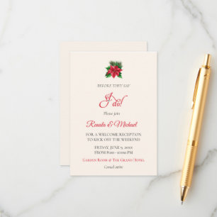 Christmas Welcome Reception Details Card