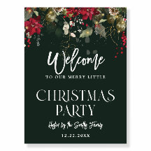 Christmas Welcome Sign Template, Editable Holiday 