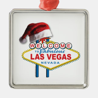 Christmas Welcome to Las Vegas Sign Metal Tree Decoration