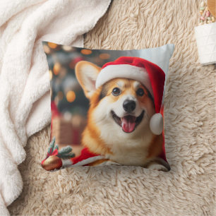 Christmas Welsh Corgi Pillow