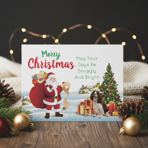 Christmas Welsh Springer Spaniel Postcard