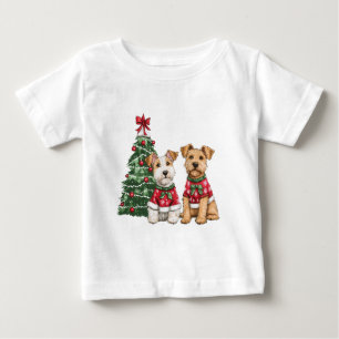 Christmas Welsh Wire Fox Terrier Dogs Baby T-Shirt