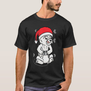 Christmas West Highland White Terrier Dog Video Ga T-Shirt