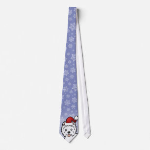 Christmas West Highland White Terrier Tie