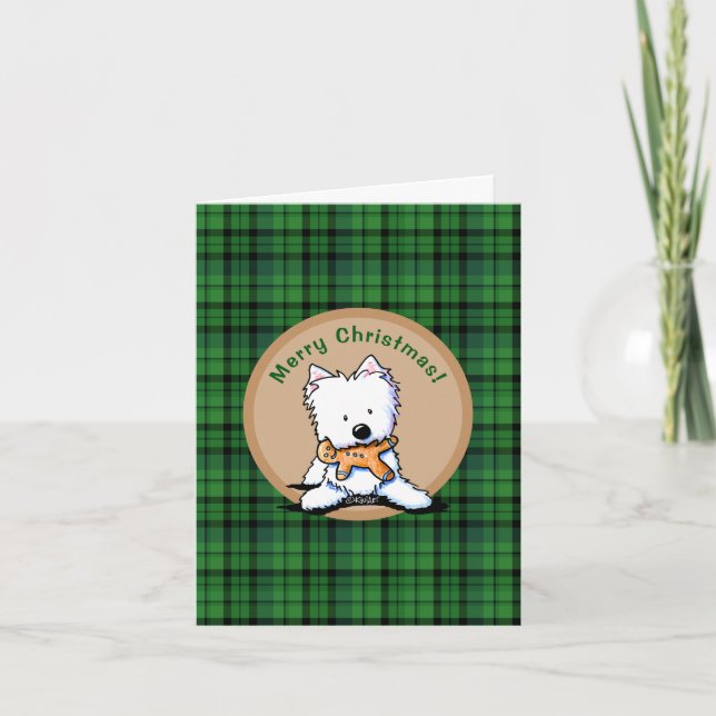 Christmas Westie Gingerbread Card (Front)