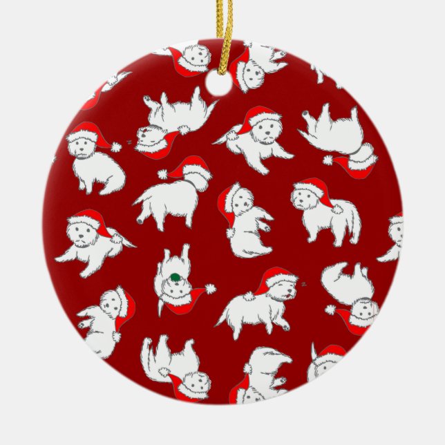 Christmas Westies Ornament (Front)