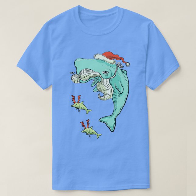 Christmas Whale T-Shirt (Design Front)