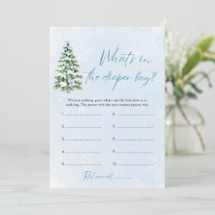 Christmas What's In The Diaper Bag Baby Shower  Invitation