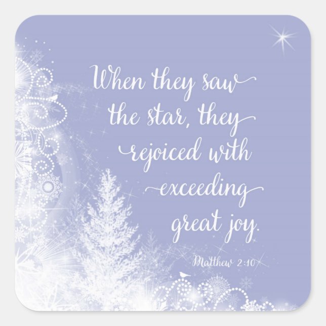 Christmas - When They Saw the Star Square Sticker (Front)