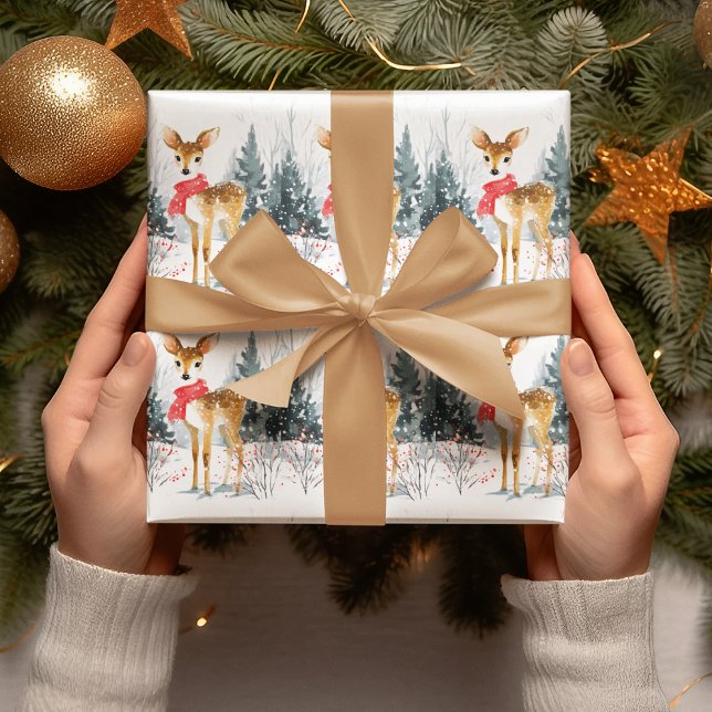 Christmas Whimsical Deer | Wrapping Paper (Creator Uploaded)