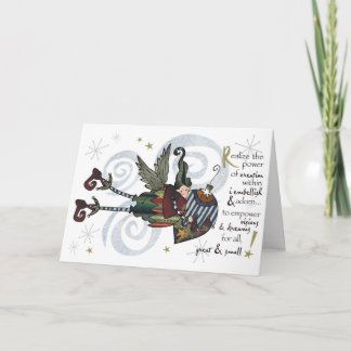Christmas Whimsical Elf Boy Card
