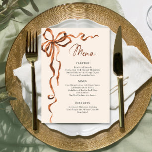 Christmas Whimsical Funky Boho Bow Dinner Party Menu