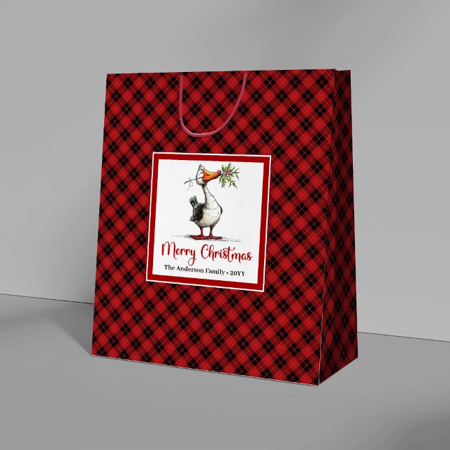 Christmas Whimsical Silly Goose Funny Gift Bags (Christmas Whimsical Silly Goose Funny Gift Bags)