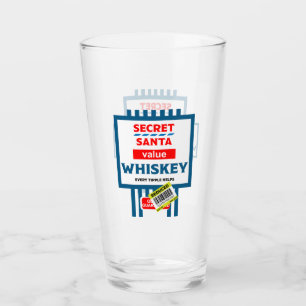 Christmas Whiskey Label Glass