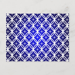 Christmas white abstract pattern with stars blue holiday postcard