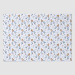 Christmas White and Blue Angel   Tissue Paper