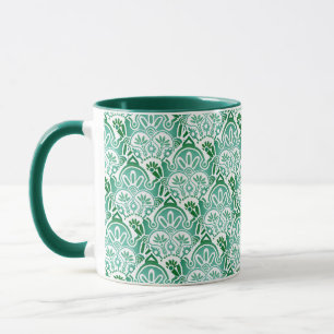 Christmas white and green boho Mug