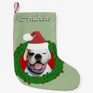 Christmas White Boxer dog personalised stocking