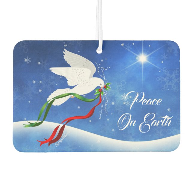 Christmas White Dove Air Freshener (Front)