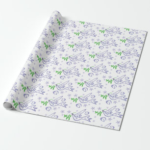 Christmas White Dove Peace on Earth Wrapping Paper