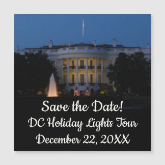 Christmas White House at Night in Washington DC