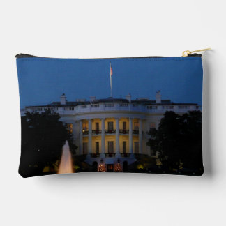 Christmas White House at Night in Washington DC Accessory Pouch