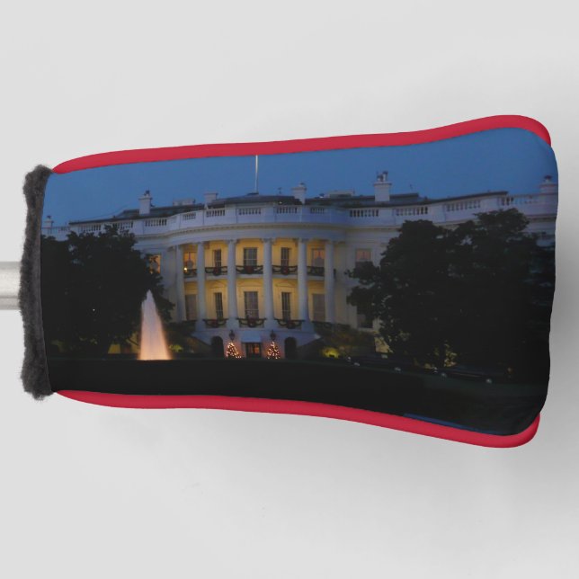 Christmas White House at Night in Washington DC Golf Head Cover (Front)