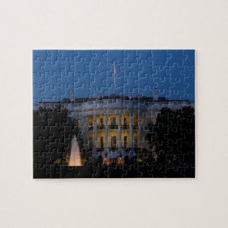 Christmas White House at Night in Washington DC Jigsaw Puzzle