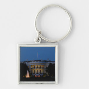 Christmas White House at Night in Washington DC Key Ring
