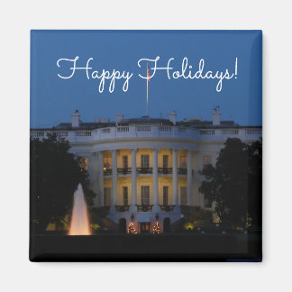Christmas White House at Night in Washington DC Magnet
