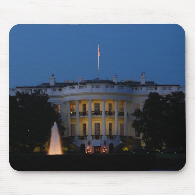 Christmas White House at Night in Washington DC Mouse Pad (Front)