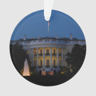 Christmas White House at Night in Washington DC Ornament